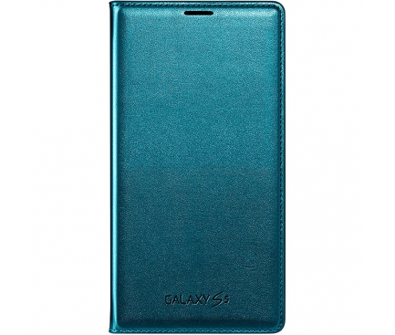 Husa piele Samsung Galaxy S5 G900 EF-WG900BG turquoise Blister Originala