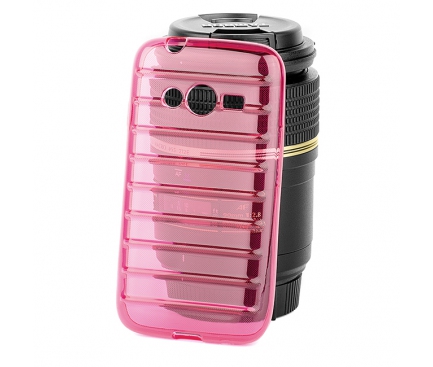 Husa silicon TPU Samsung Galaxy V G313 Strips roz