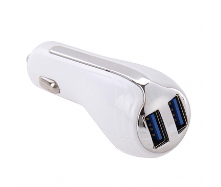 Adaptor auto Dual USB Allview A5 Quad BiLiTong 2.4A alb Blister Original