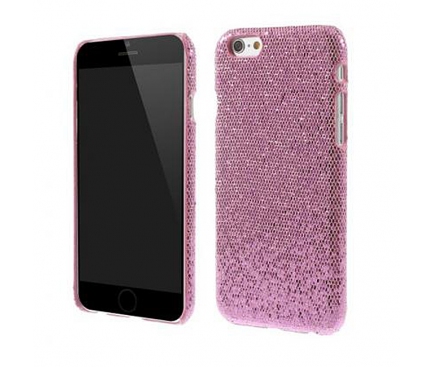 Husa plastic Apple iPhone 6 Glitters roz