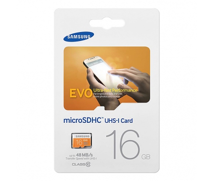 Card memorie Samsung EVO MicroSDHC 16GB Clasa 10 fara adaptor Blister