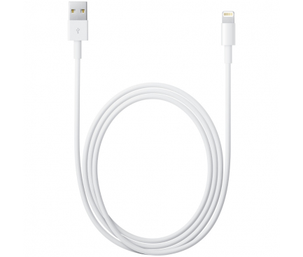Cablu de date USB la Lightning OEM Pentru Apple iPhone / iPad, 2m, 2A,  alb