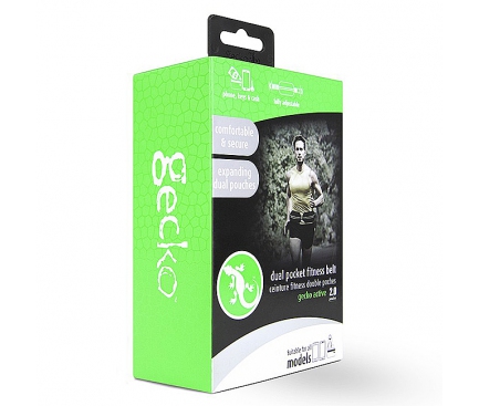 Husa textil universala Gecko Fitness Dual Pocket GG900034 Blister Originala