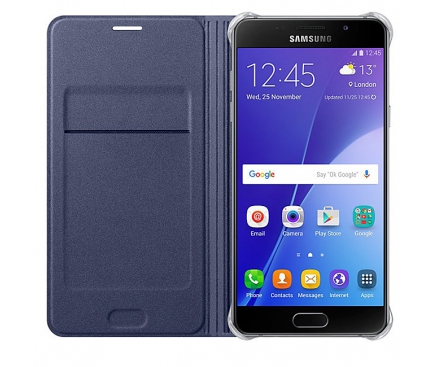 Husa Samsung Galaxy A5 (2016) A510 EF-WA510PBEGWW Flip Wallet Bleumarin Blister Originala