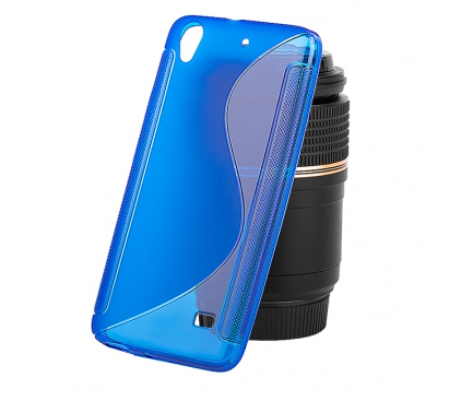 Husa silicon TPU Huawei Ascend G620s Wave albastra