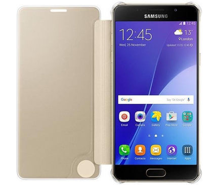 Husa plastic Samsung Galaxy A5 (2016) A510 Clear View EF-ZA510CFEGWW aurie Blister Originala