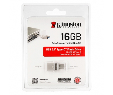 Memorie externa OTG USB Type-C Kingston DataTraveler microDUO 3C 16Gb Blister