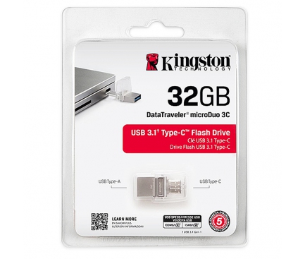 Memorie externa OTG USB Type-C Kingston DataTraveler microDUO 3C 32Gb Blister