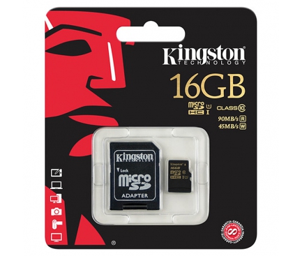 Card memorie Kingston MicroSDHC 16Gb Clasa 10 UHS-I SDCA10 Blister