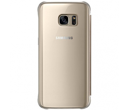 Husa plastic Samsung Galaxy S7 G930 Clear View EF-ZG930CFEGWW aurie Blister Originala