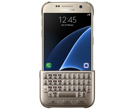 Husa plastic Samsung Galaxy S7 G930 Keyboard Cover EJ-CG930UFEGDE Aurie Blister Originala