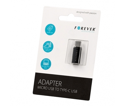 Adaptor MicroUSB (Mama) la USB Type-C (Tata) Forever