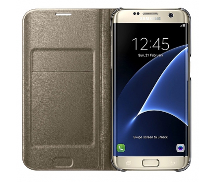 Husa Samsung Galaxy S7 Edge G935 LED View EF-NG935PFEGWW Aurie Blister Originala