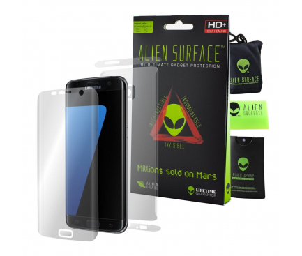 Folie Protectie Fata si Spate Alien Surface pentru Samsung Galaxy S7 Edge G935, Silicon, Full Cover, Blister