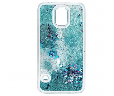 Husa plastic Samsung Galaxy S5 Neo G903 Glitter albastra