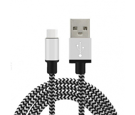 Cablu Date USB Type-C Metal argintiu