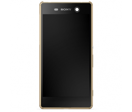 Display cu touchscreen si rama Sony Xperia M5 auriu