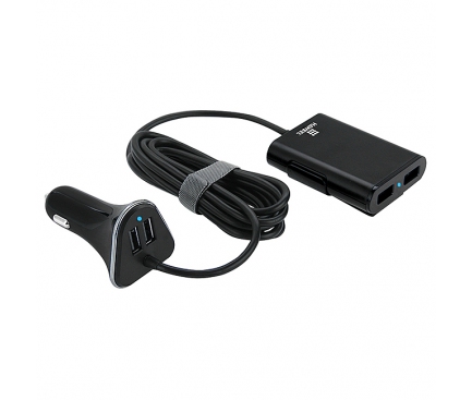 Adaptor auto USB x 4 porturi Haweel Passenger 9.6A Blister Original