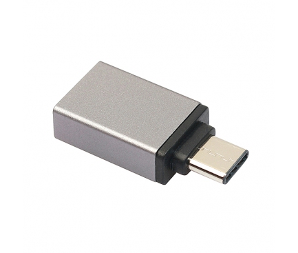 Adaptor OTG USB Type-C - USB 3.0 Aluminum Gri