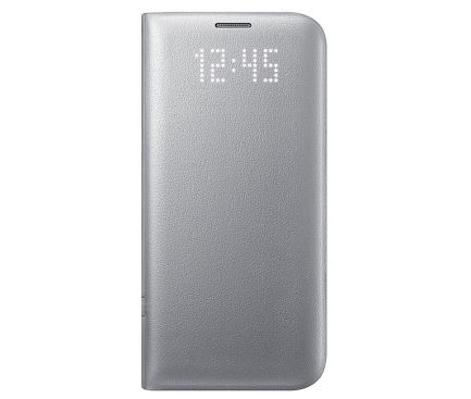 Husa Samsung Galaxy S7 edge G935 LED View EF-NG935PSEGWW Argintie Blister Originala