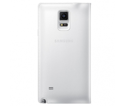 Husa piele Samsung Galaxy Note 4 N910 EF-WN910FT alba Blister Originala