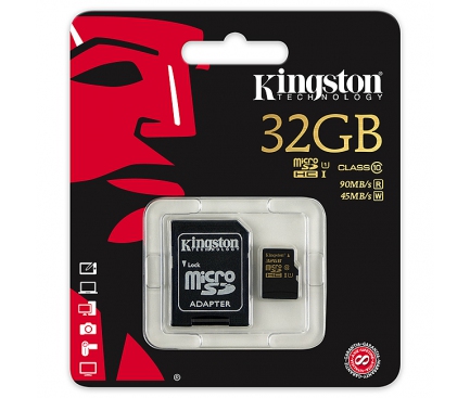 Card memorie Kingston MicroSDHC 32Gb Clasa 10 UHS-1 SDCA10 Blister