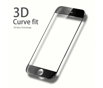 Folie Protectie ecran antisoc Apple iPhone 6 Tempered Glass Full Face 5D neagra Blueline