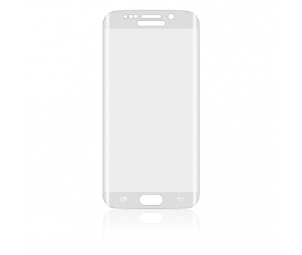 Folie Protectie ecran antisoc Samsung Galaxy S6 edge G925 Tempered Glass Full Face alba glitter Blister