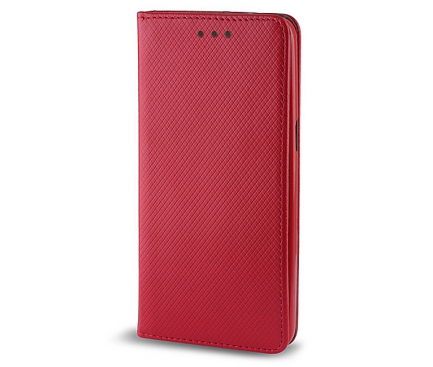 Husa piele Samsung Galaxy J1 (2016) J120 Case Smart Magnet rosie