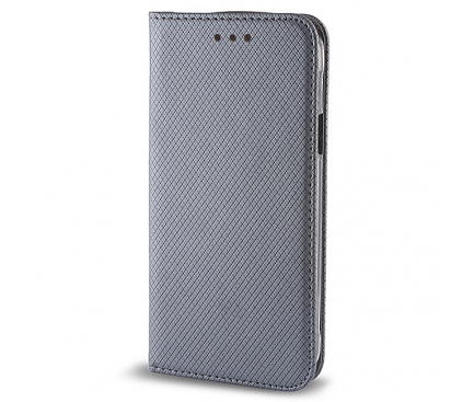 Husa piele Samsung Galaxy J1 (2016) J120 Case Smart Magnet gri