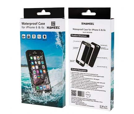 Husa silicon TPU Apple iPhone 6 Haweel Waterproof Blister Originala