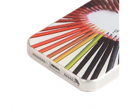 Husa silicon TPU Apple iPhone 5 Color Pencil