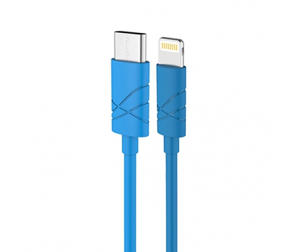 Cablu de date Apple iPhone 5 Usams U-Gee albastru Blister Original