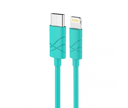 Cablu de date Apple iPhone 5 Usams U-Gee turquoise