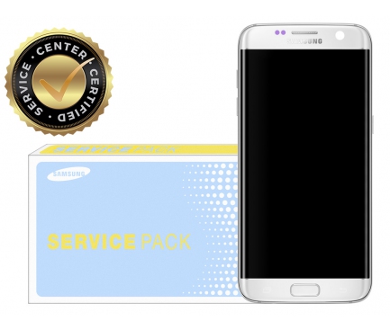 Display cu touchscreen si rama Samsung Galaxy S7 edge G935 alb GH97-18533D