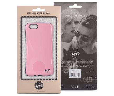 Husa Silicon TPU Apple iPhone 6 Beeyo Candy roz Blister Originala
