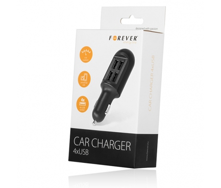 Adaptor auto 4 x USB Forever 4A Blister