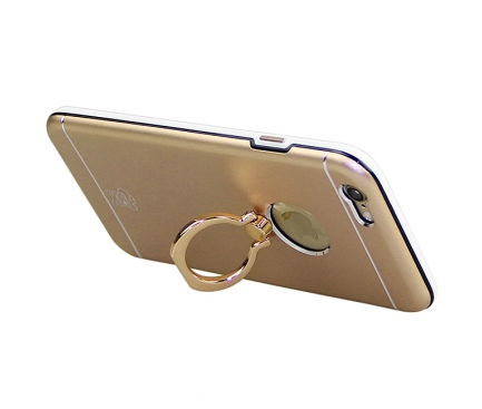Husa Apple iPhone 6 Enkay Ring Holder aurie Blister Originala