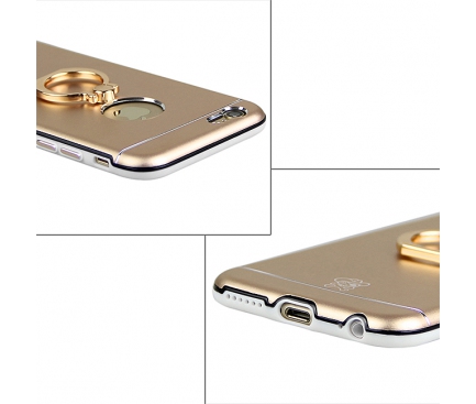 Husa Apple iPhone 6 Enkay Ring Holder aurie Blister Originala