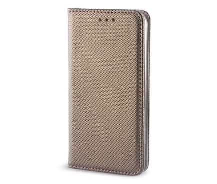 Husa Piele LG K4 Case Smart Magnet Aurie