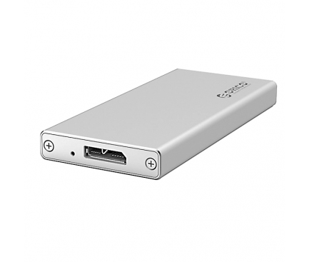 Carcasa externa SSD m-SATA Orico MSA-U3 argintie