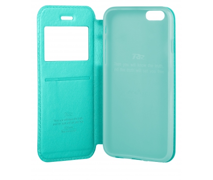Husa piele Apple iPhone 6s Roar Noble View turquoise