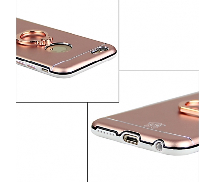 Husa Apple iPhone 6 Enkay Ring Holder Roz Blister Originala