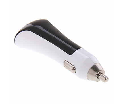 Adaptor auto Dual USB Apple iPhone 5 BiLiTong 2.4A negru alb Blister Original