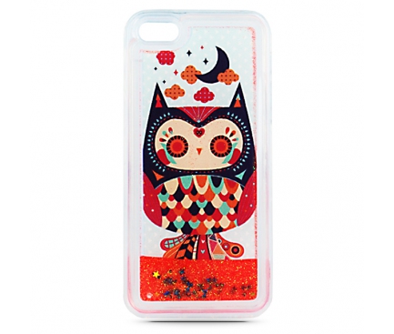 Husa silicon TPU Huawei P9 lite (2016) Owl Glitter rosie