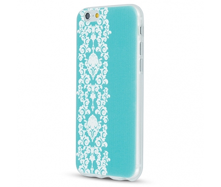 Husa silicon TPU Apple iPhone 6 Henna Lace turquoise