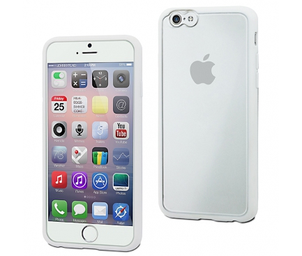 Husa silicon TPU Apple iPhone 6 Muvit MyFrame MUBMC0100 transparenta Blister Originala
