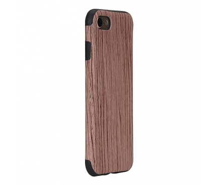 Husa silicon TPU Apple iPhone 7 Rock Wood Grain RoseWood Blister Originala