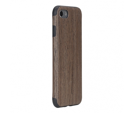 Husa silicon TPU Apple iPhone 7 Rock Wood Grain BlackRose Blister Originala