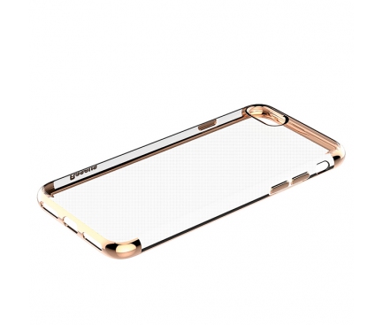 Husa silicon TPU Apple iPhone 7 Baseus Glitter aurie Blister Originala